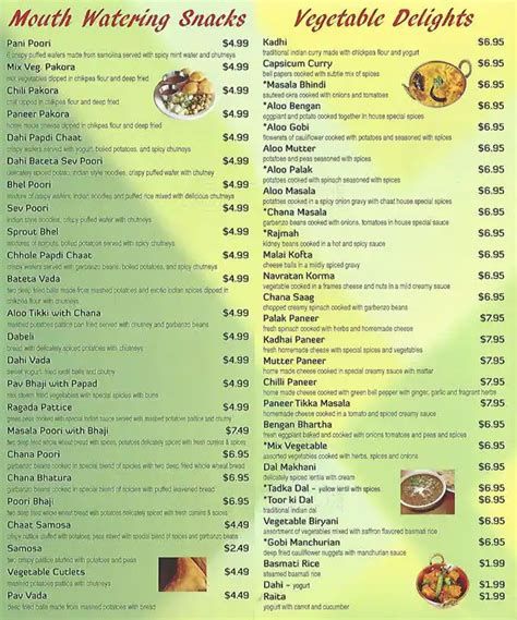 Menu At Chaat House Fremont Restaurant Fremont