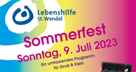 Lebenshilfe L Dt Ein Zum Inklusiven Sommerfest St Wendeler Land