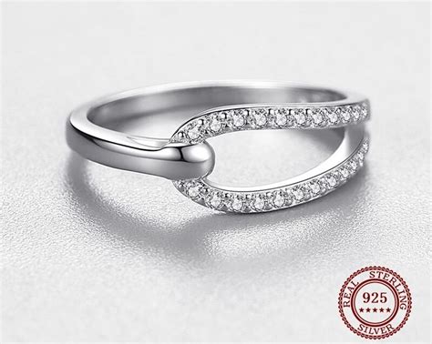 Bijoux Tendance Bague Fille Ado En Argent Zircon Cubique