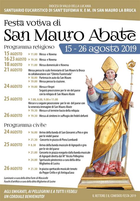 San Mauro La Bruca La Festivit Patronale Nellultima Domenica Di Agosto