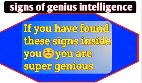 Signs Of Genius Intelligence You Are Genius Intelligence If You Have