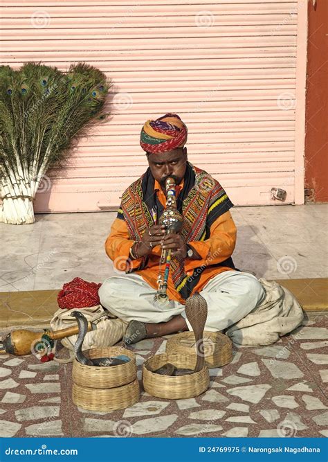 Snake Charmer In Amber Fort, Jaipur, India Editorial Photo