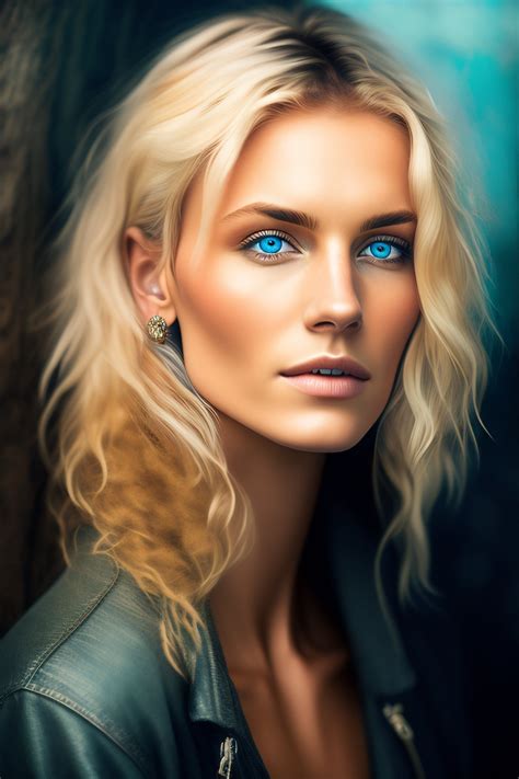 Lexica - Slavic woman 30 years old women, short blonde hair and blue