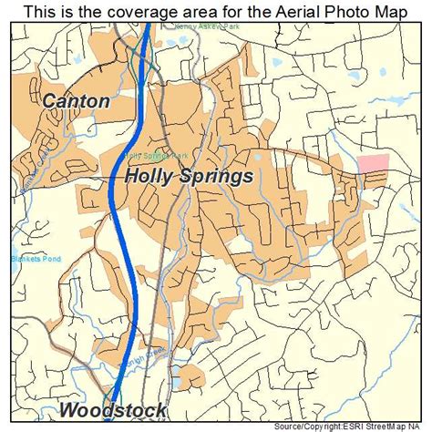 Aerial Photography Map of Holly Springs, GA Georgia