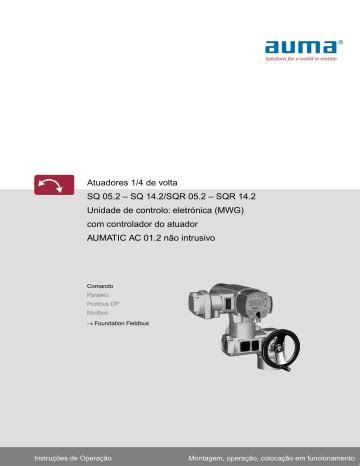 Auma Part Turn Actuators Sq Instru Es De Opera O Manualzz