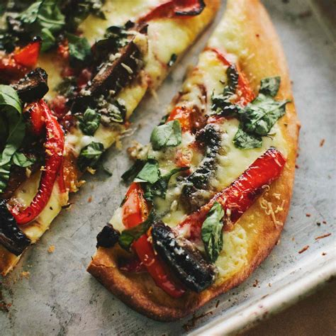 Portobello Mushroom And Red Pepper Pizza Recipe Quick From Scratch