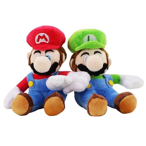 2styles Super Mario Bros Plush pendant doll toys mario luigi plush Cotton stuffed keychain kids ...