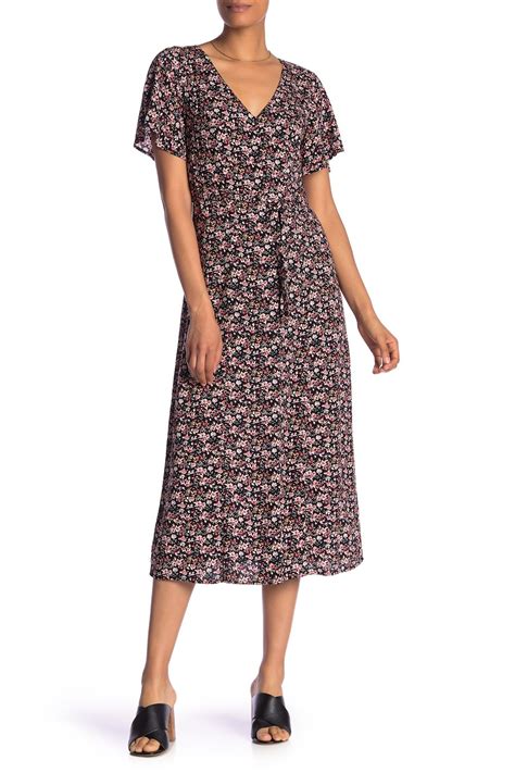 Button Front Midi Dress With Sleeves Octoberrobertbywest