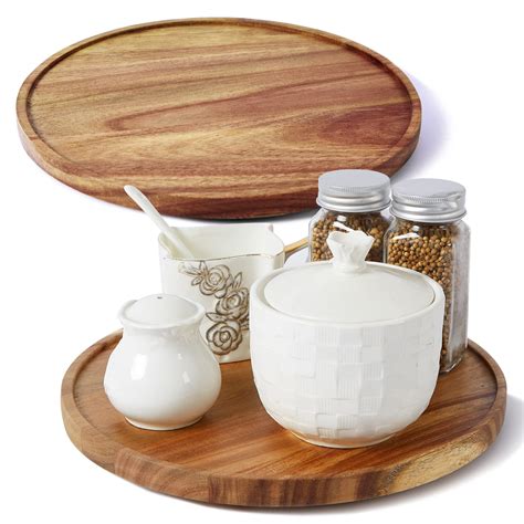 Buy Pack Inch Acacia Wood Lazy Susan Organizers Aciazaaz Lazy