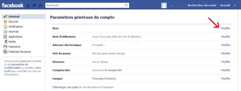 Comment Changer De Nom D Utilisateur Sur Facebook Modifier Son Nom