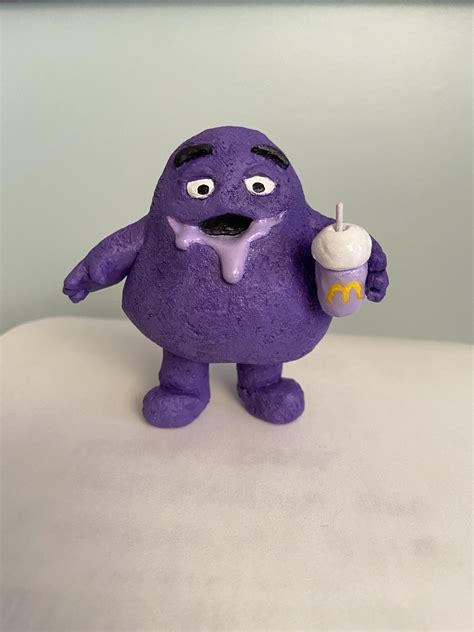 Self Polymer Clay Grimace W Shake Rsculpture