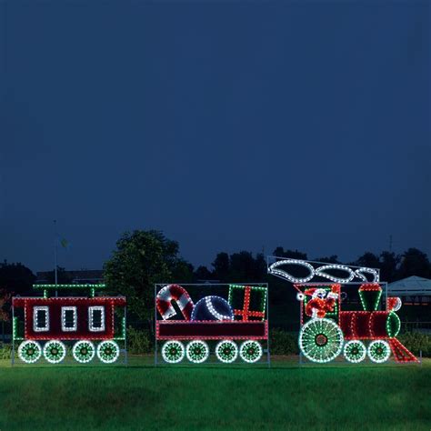 Holiday Lighting Specialists 10 Ft Animated Santas Train Outdoor