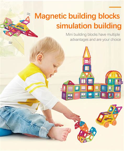 Мини магнитные блоки развивающий Набор для строительства модель и ...