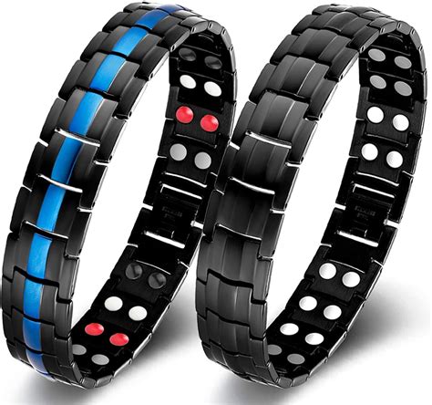 Vicmag Men Magnetic Bracelets Titanium Steel Magnet Bracelet Ultra