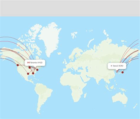 All Flight Routes From Seoul To Toronto Icn To Yyz Flight Routes