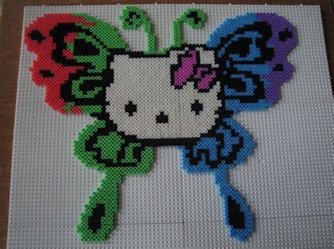 Hello Kitty Butterfly Hama Perler By Zabicra On Skyrock Perler