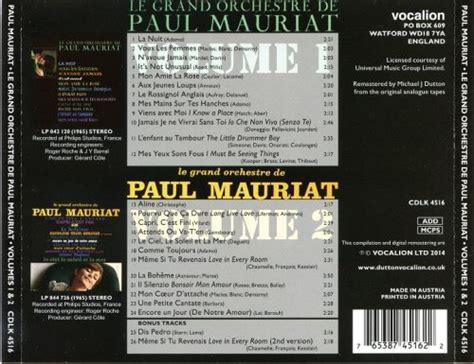 Paul Mauriat Le Grand Orchestre De Paul Mauriat Vol