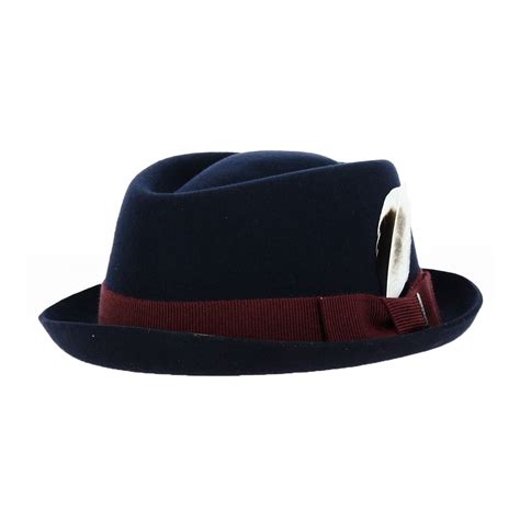 Chapeau Porkpie Diamond Feutre Laine Marine Stetson Reference