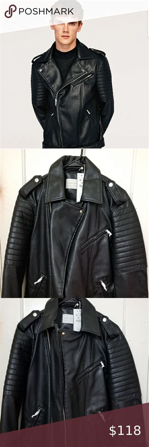 Spotted While Shopping On Poshmark Zara Mens Black Faux LEATHER Biker