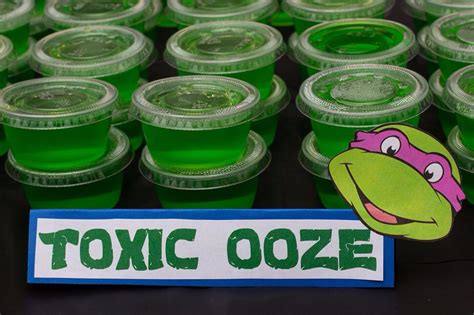 Toxic ooze (lime jello) | Tmnt party, Ninja turtle birthday, Turtle ...