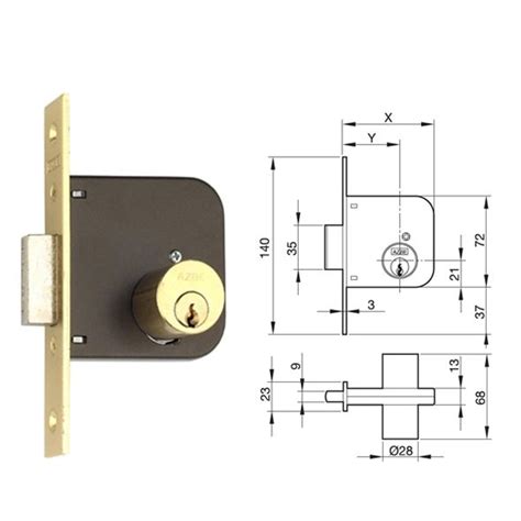 CERRADURA EMBUTIR MADERA YALE F LATONADO 5160HL