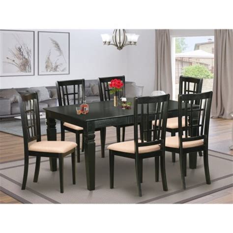 East West Furniture Weston Piece Wood Dining Table And Chairs In