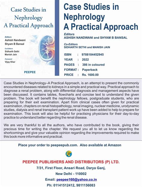 (PDF) "Case Studies in Nephrology: A Practical Approach"