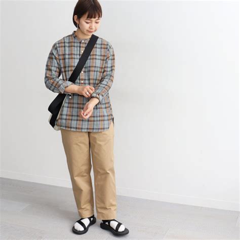 maillot mature マイヨマチュア twill check pull over stand shirt ツイルチェックプルオーバースタンドシャツ MAS
