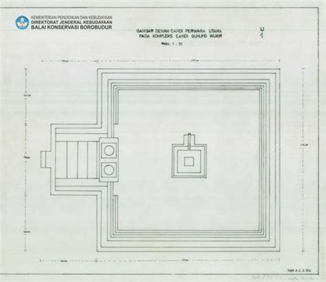 Denah Denah Candi Perwara Utara Pada Kompleks Candi Gunung Wukir Candi