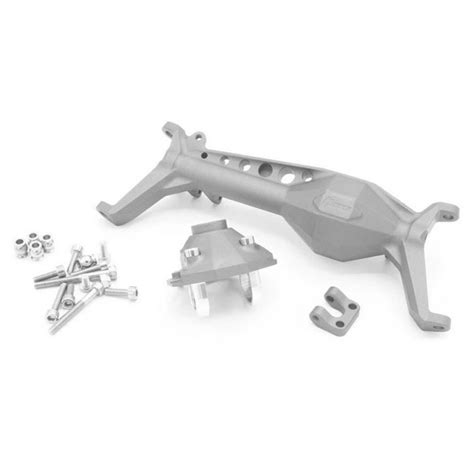 Vanquish Aluminum Currie F Portal Offset Front Axle Set Silver For