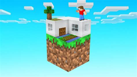 We Built A House On One Block Minecraft Youtube