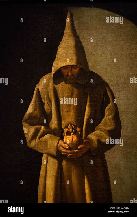 Saint Francis Of Assisi With A Skull 1659 Francisco De Zurbaran 1598 1644 Spain Spanish Stock