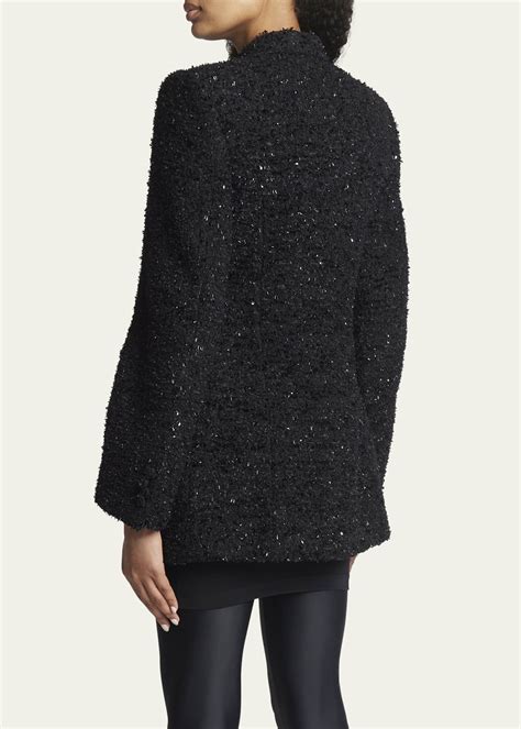 Balenciaga Boucle Double Breast Hourglass Coat Bergdorf Goodman