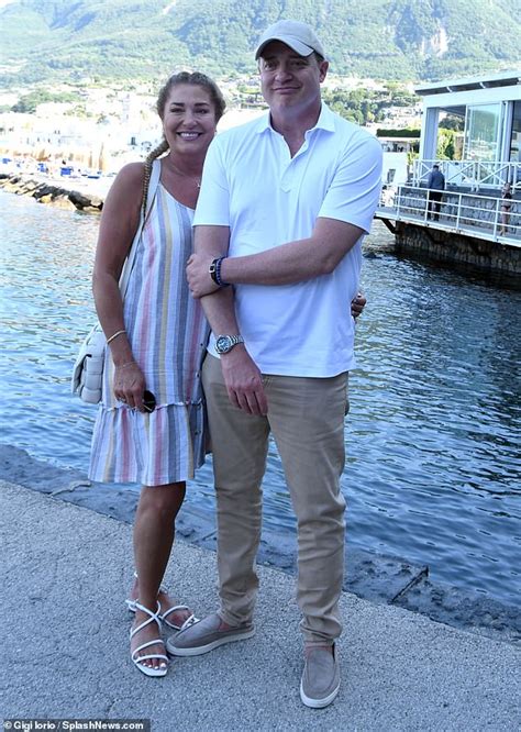 Brendan Fraser Arrives At His Hotel In Italy With Partner Jeanne Moore