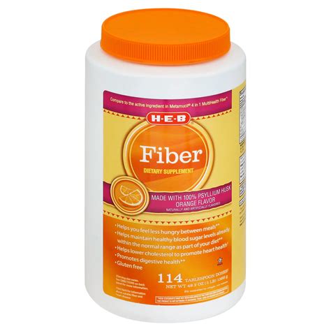 H-E-B Fiber Supplement Powder - Orange - Shop Digestion & nausea at H-E-B