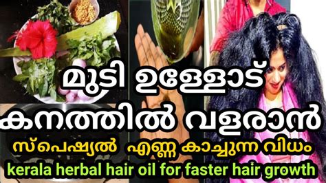 Day 1മുടി തഴച്ചു വളരാൻ എണ്ണ കാച്ചുന്ന വിധം Kerala Herbal Hair Oil Preparation For Faster