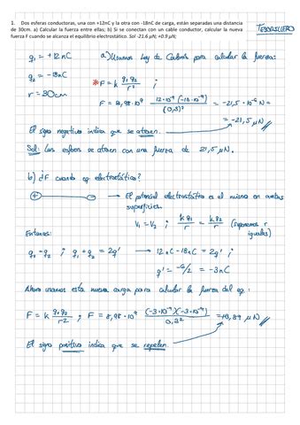 Problemas Tema Campo Electrico Pdf