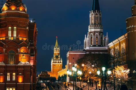 Tower on Red Square in Moscow, Russia in the Winter Editorial Image ...