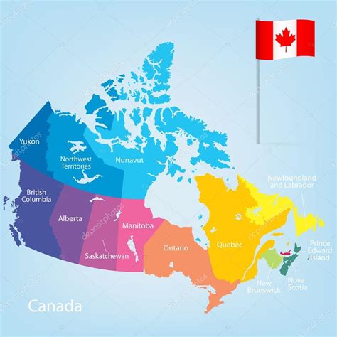 Canada Map Stock Vector By Polesnoy