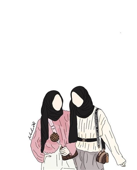 Bestie🕊️ Ilustrasi Karakter Gambar Karakter Kartun Hijab