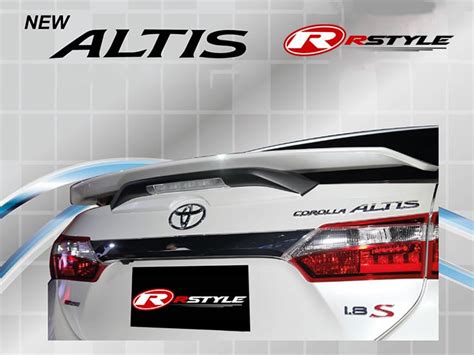 Rear Spoiler ESPORT Style For ALTIS 2014 2017 By ABS Rstyle Racing