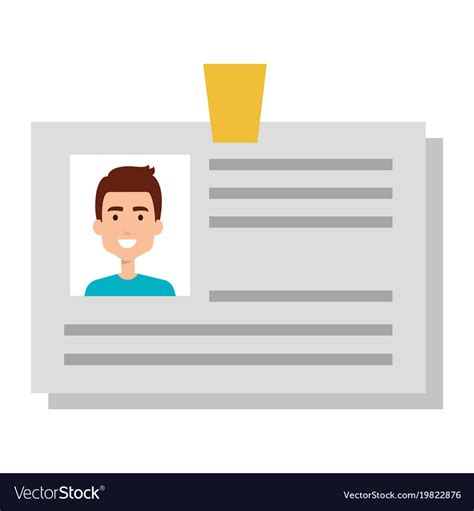 Id Document Card Icon Royalty Free Vector Image