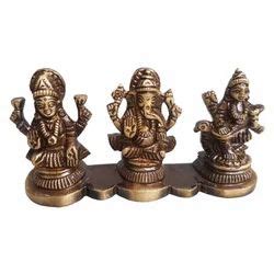 Sng Golden Gold Plated Shrinath Art Gallery Brass Laxmi Ganesha