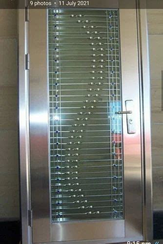 Designer Stainless Steel Safety Door For Residential Size X