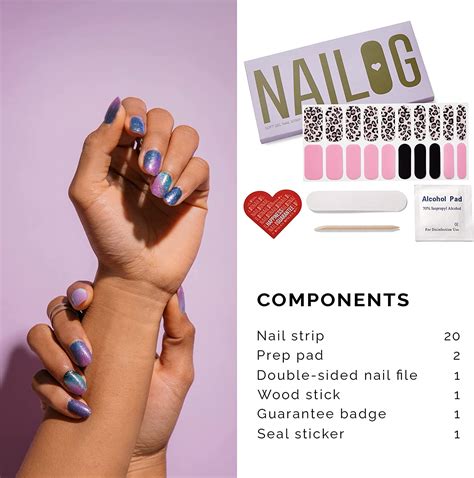 Buy Nailog Semi Cured Gel Nail Strips Extra Long Nail Polish Strips