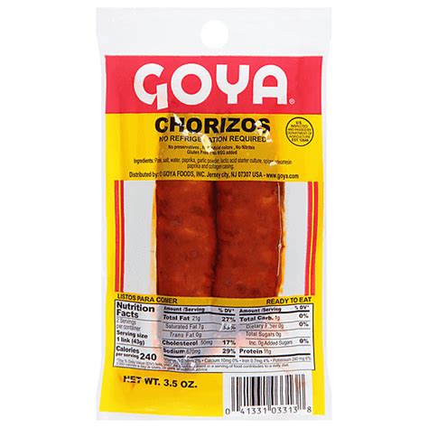 Goya Chorizo Hispanic Foodtown