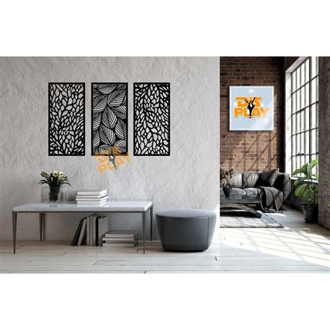 Quadro Decorativo Folhagem Vazado Em MDF Shopee Brasil