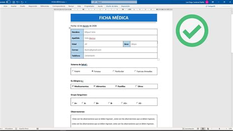 Como Crear Un Formulario Para Rellenar En WORD Formularios Consejos