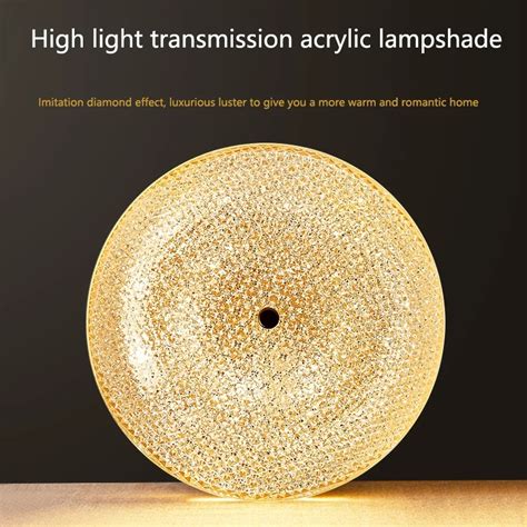 Crystal Ceiling Light LED Flush Mount Gold Luxury Style Fixture - Nook Lights