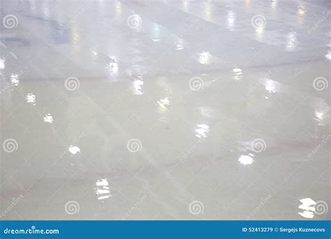 Ice Surface in Ice-hockey Hall after Filling Stock Image - Image of ...